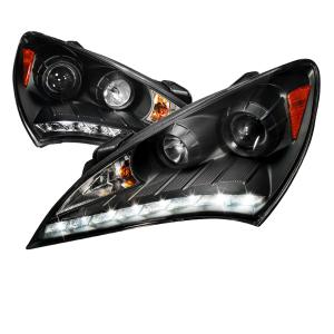 10-12 HYUNDAI GENESIS LED PROJECTOR HEADLIGHT BLACK HOUSING Spec D LED Projector Headlights (Black)