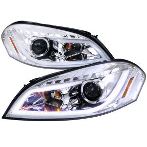 06-12 Chevrolet IMPALA HALO LED PROJECTOR CHROME Spec D Projector Headlights - LED DRL, Chrome Color