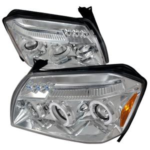 2005-2007 Dodge Magnum Spec D LED Halo Projector Headlights (Chrome)