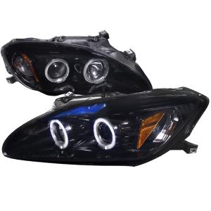 00-03 HONDA S2000 SMOKED LENS GLOSS BLACK HOUSING PROJECTOR HEADLIGHTS, OE HID COMPATIBLE Spec D Projector Headlights (Glossed Black/Smoke)