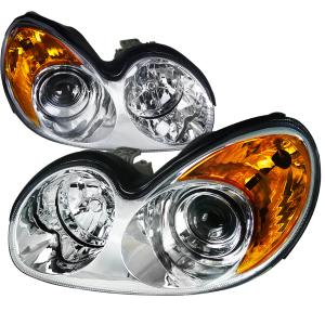 02-05 HYUNDAI SONATA PROJECTOR HEADLIGHT CHROME HOUSING Spec D Projector Headlights (Chrome)