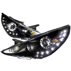 11-14 Hyundai Sonata (with halogen headlights models only Do not fit models with factory xenon HID headlights & Hybrid models) Spec D Projector Headlights (Black)