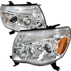 05-11 TOYOTA TACOMA HALO LED PROJECTOR CHROME Spec D LED Halo Projector Headlights (Chrome)