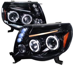 05-11 TOYOTA TACOMA HALO LED PROJECTOR SMOKE Spec D LED Halo Projector Headlights (/Smoke)