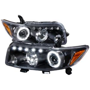 08-10 SCION XB HALO LED PROJECTOR BLACK Spec D LED Halo Projector Headlights (Black)