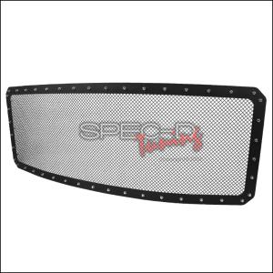 2011-2016 Ford F-350 / F-450 / F-550 Super Duty Models Only, 2011-2016 Ford F-250 Super Duty Models Only Spec D Rivet Style Upper Front Hood Grille Insert