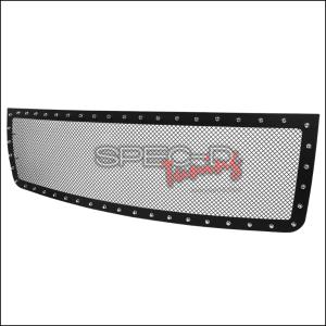 2007-2013 GMC Sierra 1500 New Body Style Models Only;;2007-2010 GMC Sierra 1500 Denali New Body Style Models Only;;(Do Not Fit 2007 Sierra 1500 Classic Body Models) Spec D Rivet Style Upper Front Hood Grille Insert