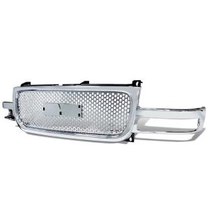 99-02 GMC SIERRA FRONT UPPER GRILLES MESH CHROME, 00-06 GMC YUKON FRONT UPPER GRILLES MESH CHROME Spec D Mesh Front Upper Grille (Chrome)