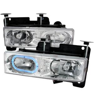 88-98 Chevrolet C10 CRYSTAL HOUSING HEADLIGHTS CHROME Spec D Crystal Euro Headlights (Chrome)