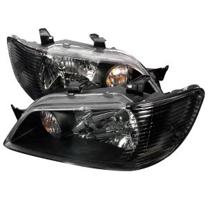 02-03 MITSUBISHI LANCER CRYSTAL HOUSING HEADLIGHTS BLACK Spec D Crystal Euro Headlights (Black)