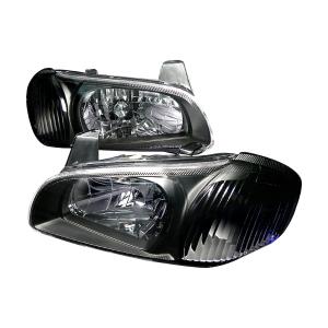 00-03 NISSAN MAXIMA CRYSTAL HOUSING HEADLIGHTS BLACK Spec D Crystal Euro Headlights (Black)