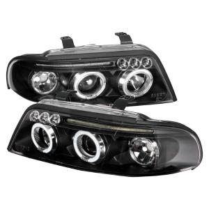 00-01 AUDI A4 HALO LED PROJECTOR BLACK Spec D LED Halo Projector Headlights (Black)