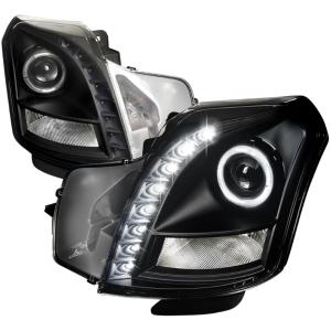 03-07 CADILLAC CTS HALO PROJECTOR HEADLIGHT BLACK - NOT COMPATIBLE WITH FACTORY XENON Spec D Halo Projector Headlights (Black)