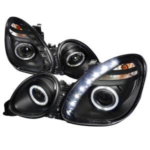 98-05 LEXUS GS300 HALO PROJECTOR HEADLIGHT BLACK HOUSING - NOT COMPATIBLE WITH FACTORY XENON Spec D Halo Projector Headlights (Black)