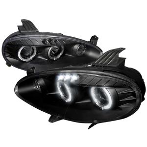 01-05 MAZDA MX5 HALO LED PROJECTOR HEADLIGHT BLACK Spec D LED Halo Projector Headlights (Black)