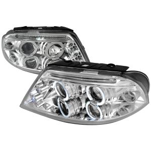 01-05 VOLKSWAGEN PASSAT HALO LED PROJECTOR CHROME Spec D LED Halo Projector Headlights (Chrome)