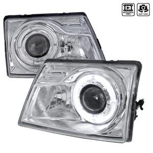 98-00 FORD RANGER HALO PROJECTOR CHROME HOUSING Spec D Projector Headlights - Halo, Chrome Color