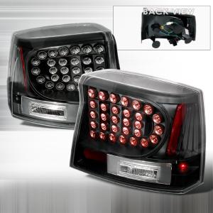 05-08 DODGE CHARGER LED TAIL LIGHTS BLACK Spec D LED Tail Lights (Black)