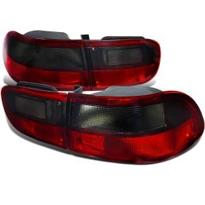 92-95 HONDA CIVIC CIVIC COUPE AND SEDAN RED SMOKE TAIL LIGHTS Spec D Tail Lights (Red/Smoke)