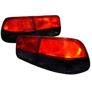 96-00 HONDA CIVIC TAIL LIGHTS RED SMOKE LENS COUPE Model Spec D Tail Lights (Red/Smoke)