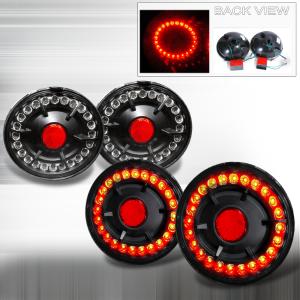 05-07 Chevrolet CORVETTE LED TAIL LIGHTS BLACK Spec D LED Tail Lights (Black)