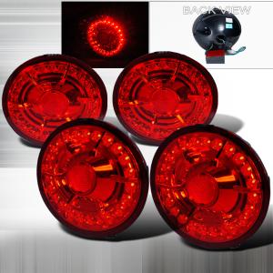 05-07 Chevrolet CORVETTE LED TAIL LIGHTS RED Spec D LED Tail Lights (Red)