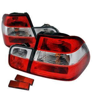 99-01 BMW E46 3 SERIES ALTEZZA TAIL LIGHT RED CLEAR 4 DOOR Spec D Altezza Tail Lights (Red/Clear)