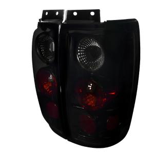 97-02 FORD EXPEDITION EURO TAIL LIGHTS GLOSSY BLACK HOUSING WITH SMOKE LENS Spec D Euro Tail Lights (Glossy Black/Smoke)