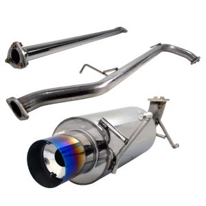 98-02 HONDA ACCORD 2.5 INCH INLET N1 STYLE CATBACK EXHAUST WITH BURNT TIP Spec D N1 Style Catback Exhaust with Burnt Tip (2.5