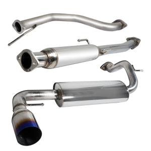 88-91 HONDA CIVIC 2.5 INCH INLET N1 STYLE CATBACK EXHAUST WITH BURNT TIP Spec D N1 Style Catback Exhaust with Burnt Tip (2.5