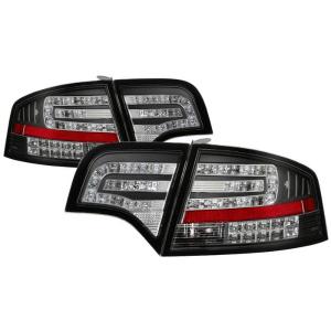 06-08 Audi A4 (4Dr) Spyder LED Tail Lights - Black