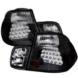 99-01 BMW 3 Series (4Dr E46) Spyder LED Tail Lights - Black