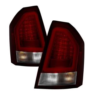 Chrysler 300C 08-10 Version 2 Light Bar LED Tail Lights - Red Clear