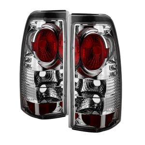 99-02 Chevrolet Silverado (1500/2500), 99-03 GMC Sierra (1500/2500/3500) Spyder Auto Tail Lights - Euro (Chrome)