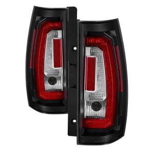 07-14 Chevy Suburban, Tahoe 07-14, GMC Yukon/Yukon Denali 07-14 Version 2 - Light Bar LED Tail Lights - Black