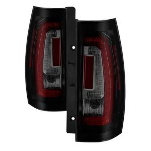 07-14 Chevy Suburban, Tahoe 07-14, GMC Yukon/Yukon Denali 07-14 Version 2 - Light Bar LED Tail Lights - Black Smoke