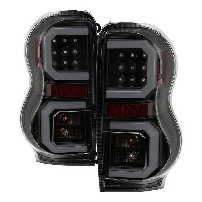    Dodge Durango 04-09 LED Tail Lights - Signal-7507Included ; Reverse-7506Included ; Brake-LED - Black Smoke Spyder Auto Tail Lights