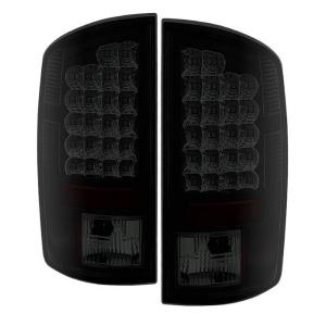 07-09 Dodge Ram, 07-08 Dodge Ram Spyder LED Tail Lights, Black Smoke