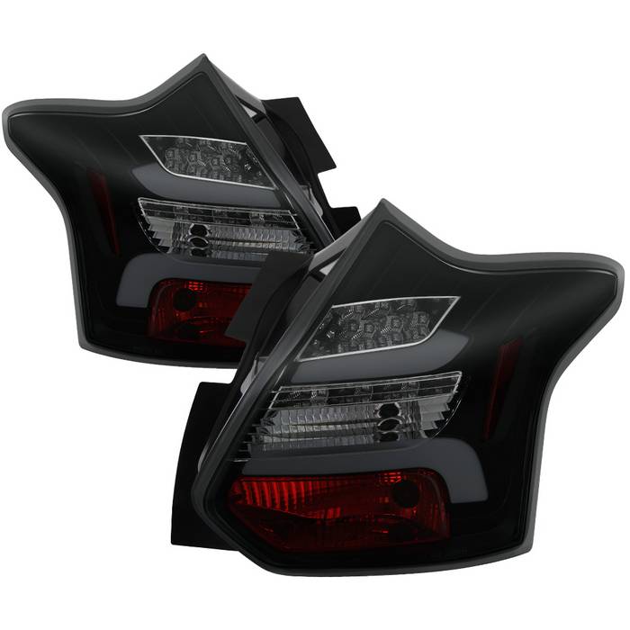    Ford Focus 12-14 5Dr Only  Do not Fit 4Dr Sedan  LED Tail Lights - Black Smoke Spyder Auto Tail Lights