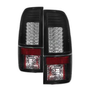 99-07 Ford F450, 97-03 Ford F150, 99-07 Ford F250, 99-07 Ford F350 Spyder Version 2 LED Tail Lights - Black