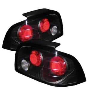 96-98 Ford Mustang Spyder Altezza Tail Lights - Black