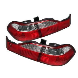 98-00 Honda Accord (4Dr) Spyder Tail Lights - Red/Clear
