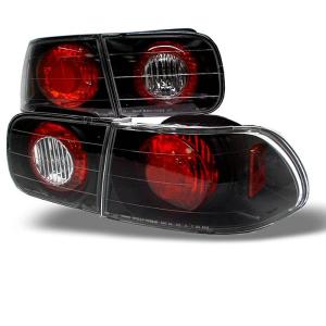 92-95 Honda Civic (2/4DR) Spyder Altezza Tail Lights - Black