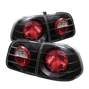 99-00 Honda Civic (4Dr) Spyder Altezza Tail Lights - Black