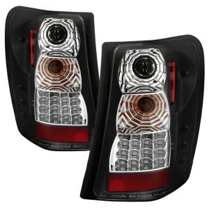 99-04 Jeep Grand Cherokee Spyder LED Tail Lights - Black (Version 2)