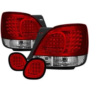 98-05 Lexus Gs (Gs300/400) Spyder LED Tail Lights - Red/Clear