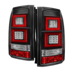 10-14 Land Rover Discovery (LR4) Spyder Tail Lights - Black, Light Bar LED