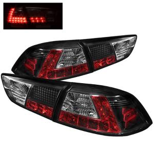 08-14 Mitsubishi Lancer, 08-14 Mitsubishi Evolution Spyder LED Tail Lights - Black