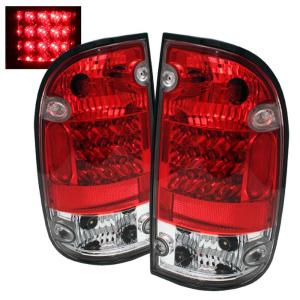 01-04 Toyota Tacoma Spyder LED Tail Lights - Red/Clear