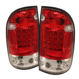 95-00 Toyota Tacoma Spyder LED Tail Lights - Red/Clear
